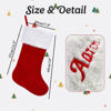 Picture of Personalized Embroidered Christmas Stocking - Custom Family Christmas Velvet Santa Hat with Names - Family gift