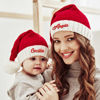 Picture of Custom Knitted Santa Hat with Name - Personalized Embroidered Family Christmas Hat - Xmas Gift