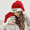 Picture of Custom Knitted Santa Hat with Name - Personalized Embroidered Family Christmas Hat - Xmas Gift