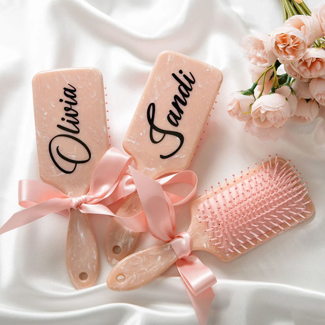 Picture of Personalized airbag hair brush - Custom Bridesmaid Hair Brushes - Bridal shower favors