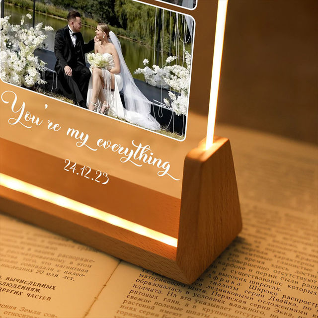 Picture of Personalised Photo Night Lights - Custom Photo Night Lamp - Valentine's Day Gift - Xmas Gift