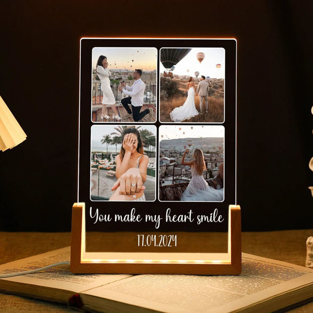 Picture of Personalised Photo Night Lights - Custom Photo Night Lamp - Valentine's Day Gift - Xmas Gift