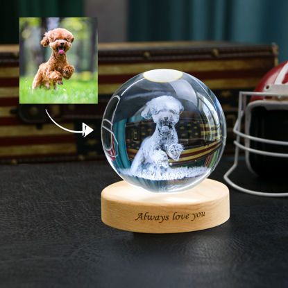 Picture of 3D Laser Crystal Ball - Laser Etched Photo in a Ball  Memory Gifts For Dad Mom Children Parents