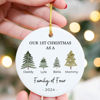 Picture of Family Ceramics Christmas Tree Ornaments - Custom Christmas Tree Photo Ornament - Xmas Home Decor