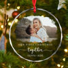 Picture of Couple Christmas Tree Crystal Ornaments with Photo - Custom Christmas Tree Ornament - Xmas Home Decor