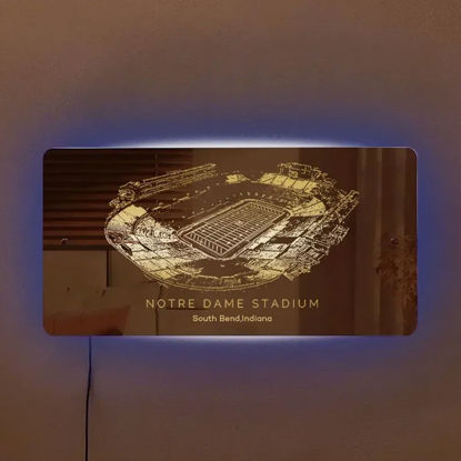 Picture of Notre Dame Family Oklahoma Memorial Stadium Mirror Light - Gifts For Sports Lovers