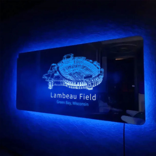 Picture of Lambeau Field Stadium Mirror Light - Gifts For Sports Lovers and Green Bay Packers