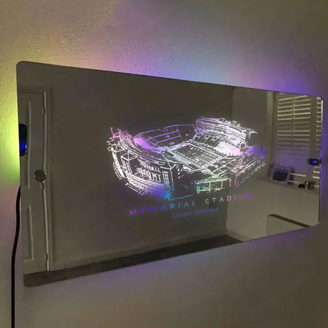 Picture of Memorial Stadium (Lincoln) Stadium Mirror Light - Gifts For Sports Lovers