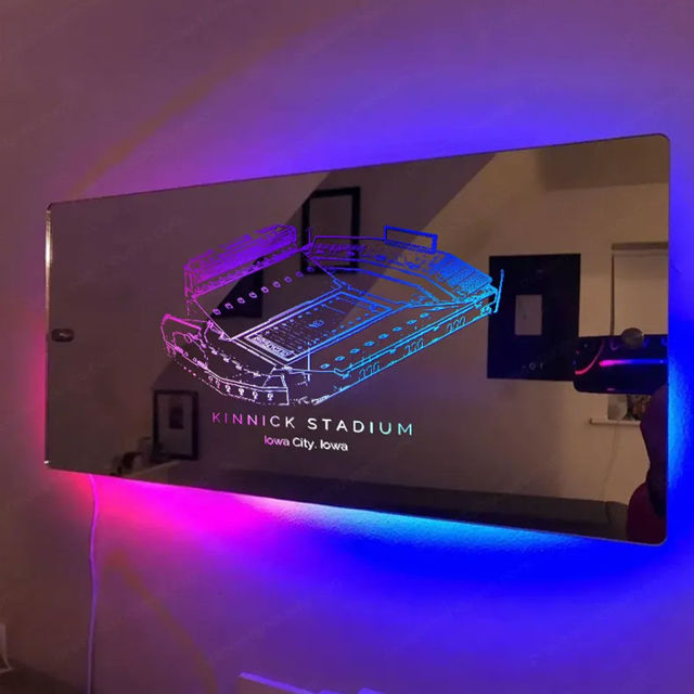 Picture of Kinnick Stadium Mirror Light - Gifts For Sports Lovers