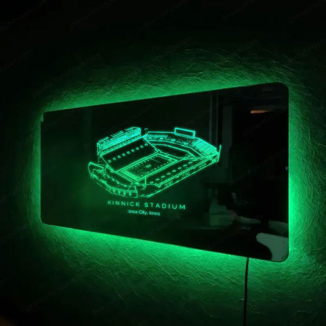 Picture of Kinnick Stadium Mirror Light - Gifts For Sports Lovers