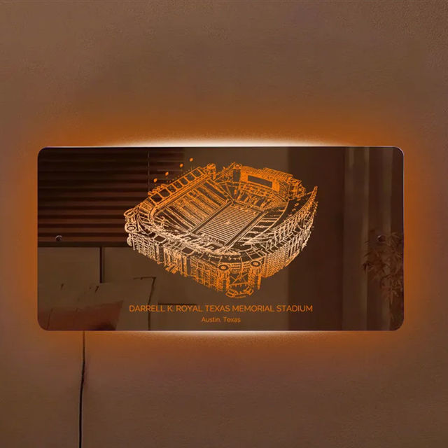 Picture of Darrell K Royal-Texas Memorial Stadium Mirror Light - Gifts For Sports Lovers