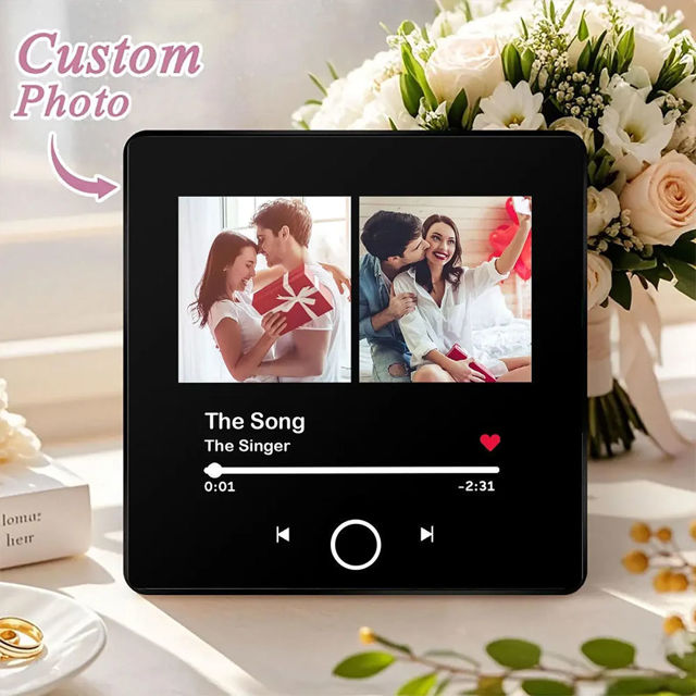 Picture of Customized Music Fridge Magnet - Personalised Spotify Plaque Magnet - Music Fridge Magnet with Photos