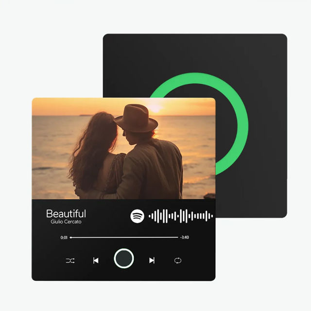 Picture of Custom Music Photo Fridge Magnet - Personalised Spotify Plaque Magnet - Fridge Magnet