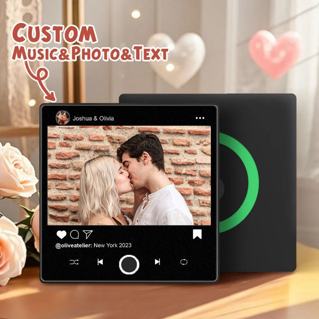 Picture of Valentine's Day Gift - Personalised Spotify Plaque Magnet - Custom Music Fridge Magnet