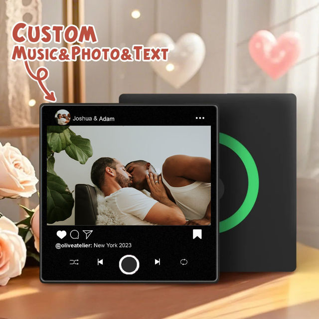 Picture of Valentine's Day Gift - Personalised Spotify Plaque Magnet - Custom Music Fridge Magnet