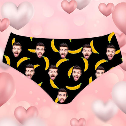 Picture of Custom Photo Panties - Women's Sexy Panties, Boyfriend Face - Banana