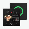 Picture of Valentine's day Custom Music Fridge Magnet with Photo - Personalised Spotify Plaque Magnet - Music Fridge Magnet with Calendar