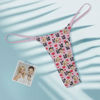 Picture of Custom Face Love Women's Colorful Tanga Thong Lip Print