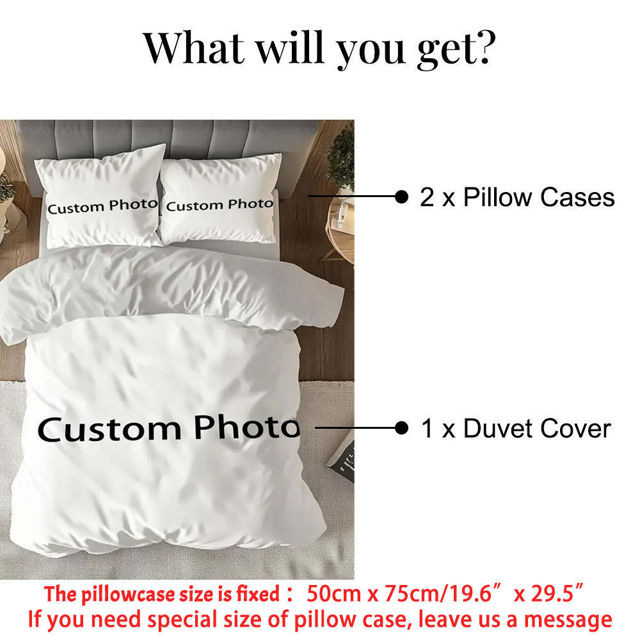 Picture of Custom Bedding Sets - Personalized Photo Bedding Sets - Custom Bedding 3 Piece Set