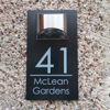 Picture of Custom Printing Black house sign with solar light - Acrylic Number Door Signs Plaque - LED Lit Numbers