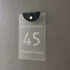 Picture of Custom Printing House Sign with Solar Light - Rectangle Acrylic Number Door Signs Plaque - LED Lit Numbers