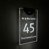 Picture of Custom Printing House Sign with Solar Light - Rectangle Acrylic Number Door Signs Plaque - LED Lit Numbers