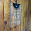 Picture of Custom Printing House Sign with Solar Light - Rectangle Acrylic Number Door Signs Plaque - LED Lit Numbers