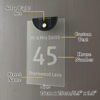 Picture of Custom Printing House Sign with Solar Light - Rectangle Acrylic Number Door Signs Plaque - LED Lit Numbers