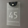 Picture of Custom Printing House Sign with Solar Light - Rectangle Acrylic Number Door Signs Plaque - LED Lit Numbers