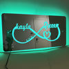 Picture of Personalized Couple Names and Date Mirror Sign - Infinity Mirror Sign - Best Valentine's Day Gifts for Couples