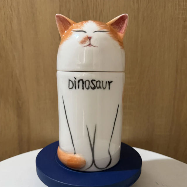 Picture of Custom Handmade Cat Ceramic Urn - Personalised Pet Urn - Pet Ornaments