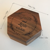 Picture of Custom Wedding Wooden Ring Box - Custom Ring Boxes - Personalized Wooden Ring Box, Hexagonal