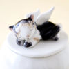 Picture of Custom Handmade pet Ceramic Urn - Personalised Pet Urn with Flowers - Pet Ornaments