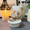 Picture of Custom Handmade pet Ceramic Urn - Personalised Pet Urn with Flowers - Pet Ornaments