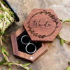 Picture of Custom Wedding Wooden Ring Box - Custom Ring Boxes - Personalized Wooden Ring Box, Hexagonal