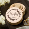 Picture of Custom Ring Boxes - Personalized Wedding Ring Boxes - Custom Wooden Round Ring Boxes