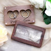 Picture of Custom Double Wedding Ring Box - Personalized Wooden Ring Box - Custom Love Ring Box