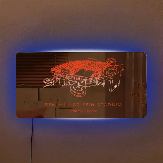 Picture of Ben Hill Griffin Stadium Mirror Light - Gifts For Sports Lovers - Best Gifts for Football Lover