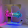 Picture of Personalized Alphabet Mirror with Name - Customized Illuminated Name Mirror - Wall Art Light Up Mirror - Best Birthday, Anniversary and Christmas Gift for Family and Friends