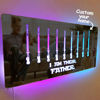 Picture of Personalized Name LED Neon Mirror - I AM THEIR FATHER Mirror - Custom Illuminated Name Mirror Sign - Cool Bedroom Decoration for Father's Day