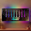 Picture of Personalized Name LED Neon Mirror - I AM THEIR FATHER Mirror - Custom Illuminated Name Mirror Sign - Cool Bedroom Decoration for Father's Day