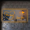 Picture of Personalized Name LED Neon Mirror Sign with Love You - Customized Illuminated Name Mirror Sign - LED Customized Neon Lighting Bedroom Sign - Best Birthday, Anniversary Gifts