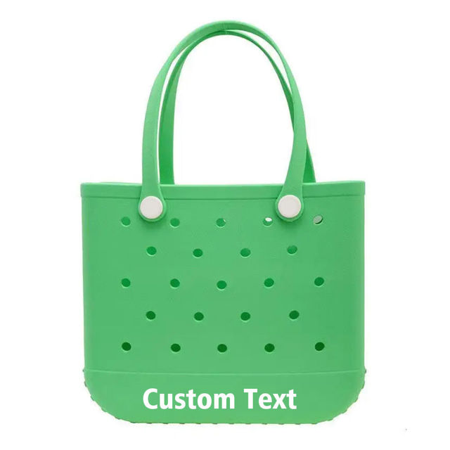 Picture of Custom colorful flower beach bag - Personalized waterproof beach bag - Custom colorful name hole bag