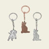 Picture of Custom Engraved Stainless Steel Pet Photo Keychain - Personalized Photo Pet Keyrings