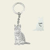 Picture of Custom Engraved Stainless Steel Pet Photo Keychain - Personalized Photo Pet Keyrings