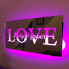 Picture of Personalized Couple Names Mirror Sign with LOVE - Best Birthday, Valentine's Gifts for Couples