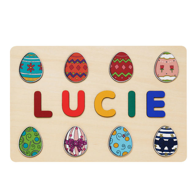 Picture of Personalized Easter Egg Name Puzzle - Easter Basket Stuffers - Best Easter Gifts for Kids