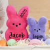 Picture of Custom Embroidered Fluffy Easter Bunny Rabbit with Name - Personalized Easter Day Gift for Kids