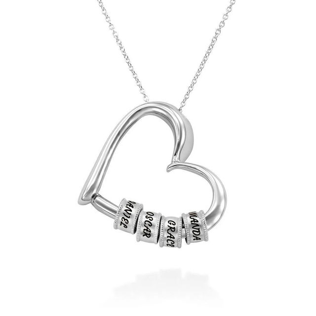 Picture of Personalized Heart Shaped Name Necklace  - Custom Family Necklace