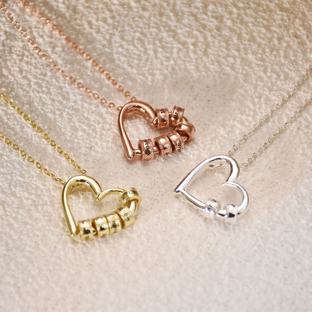 Picture of Personalized Heart Shaped Name Necklace  - Custom Family Necklace